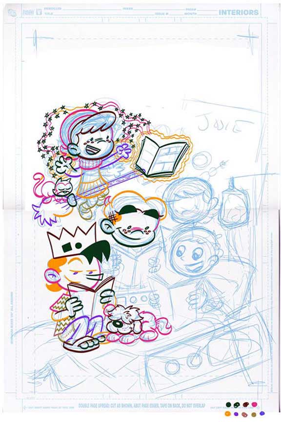 Archie #700 Art Baltazar CB4K Variant front cover sketch mid-edit