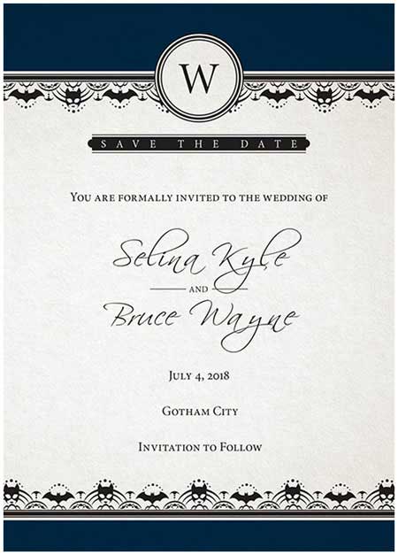 Batman #50 Batman & Catwoman Wedding Invitation
