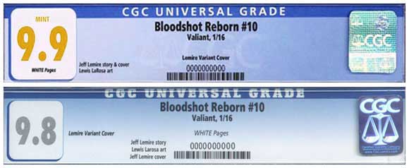Bloodshot Reborn #10 Jeff Lemire 1:100 Retailer Incentive CGC Labels