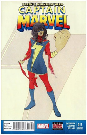 Captain Marvel #17 2nd Print with Adrian Alphona Mz Marvel variant Cover