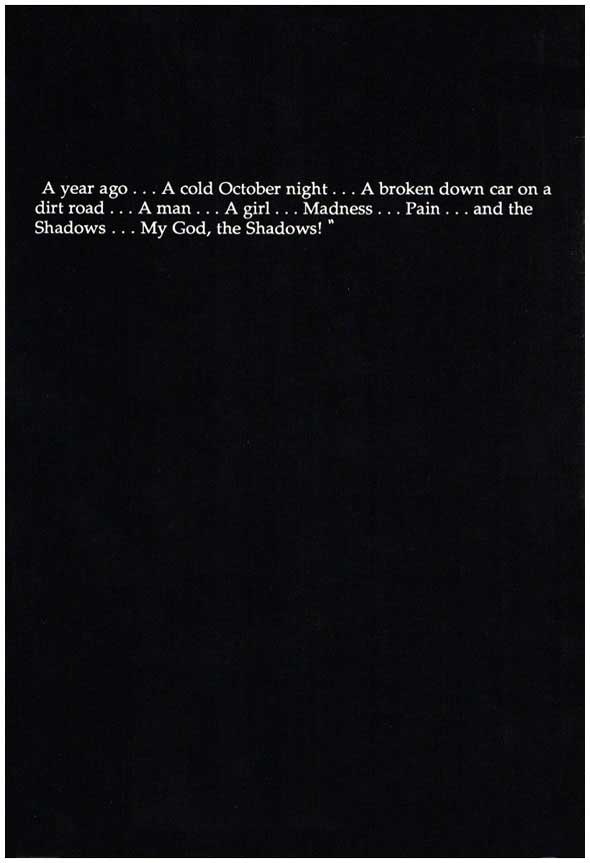 Crow #1 by Caliber (Crow's second appearance): back Cover.