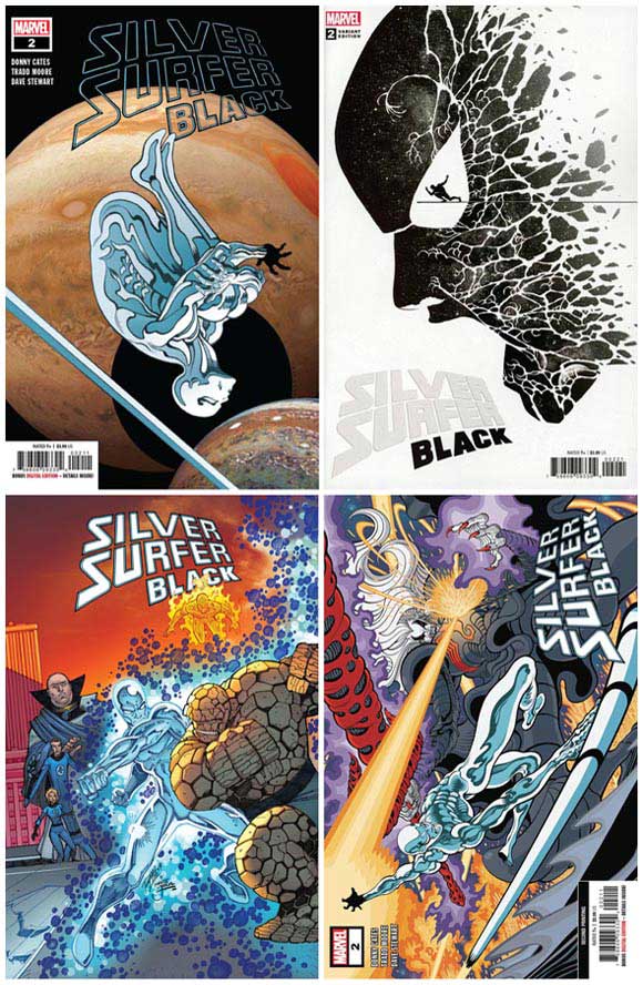 Silver Surfer: Black #2 Diamond covers