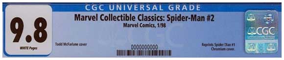 Marvel Collectible Classics Spider-Man #2 (1998) CGC Label