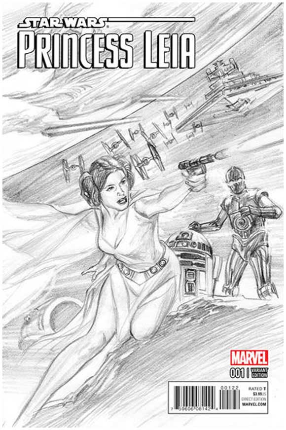 Star Wars Princess Leia #1 Alex Ross sketch cover