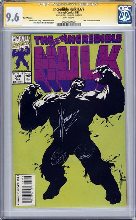 The Incredible Hulk #377 3rd Print CGC