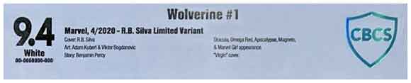 Wolverine Volume 6 #1 Silva Sketch CBCS Label