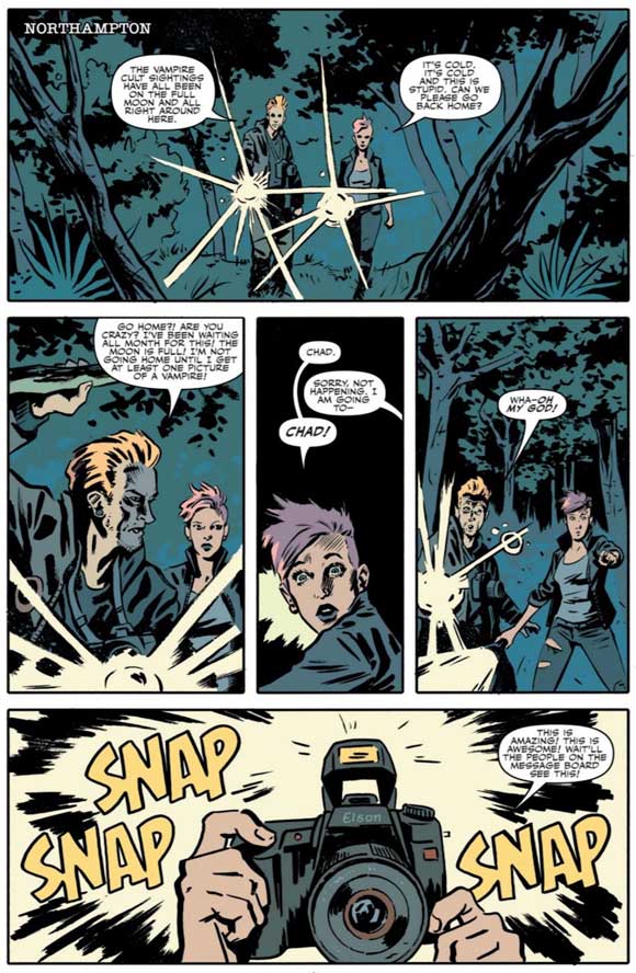X-Files/Teenage Mutant Ninja Turtles Conspiracy #1 Interior Sample: snap snap