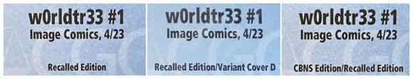 w0rldtr33 #1 Recalled editions: CGC labels