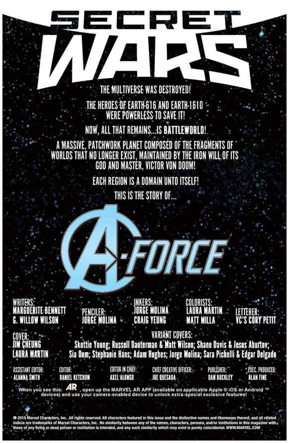A-Force v1 #1 Intro & Credits