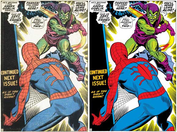 Amazing Spider-Man #96 May 1971 last panel Green Goblin