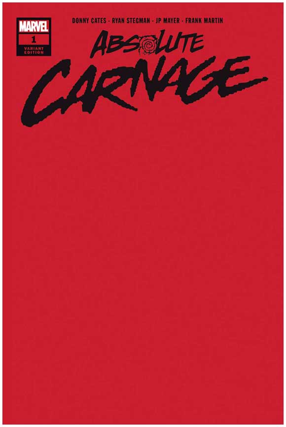 Absolute Carnage #1Red Blank 1:200 Variant