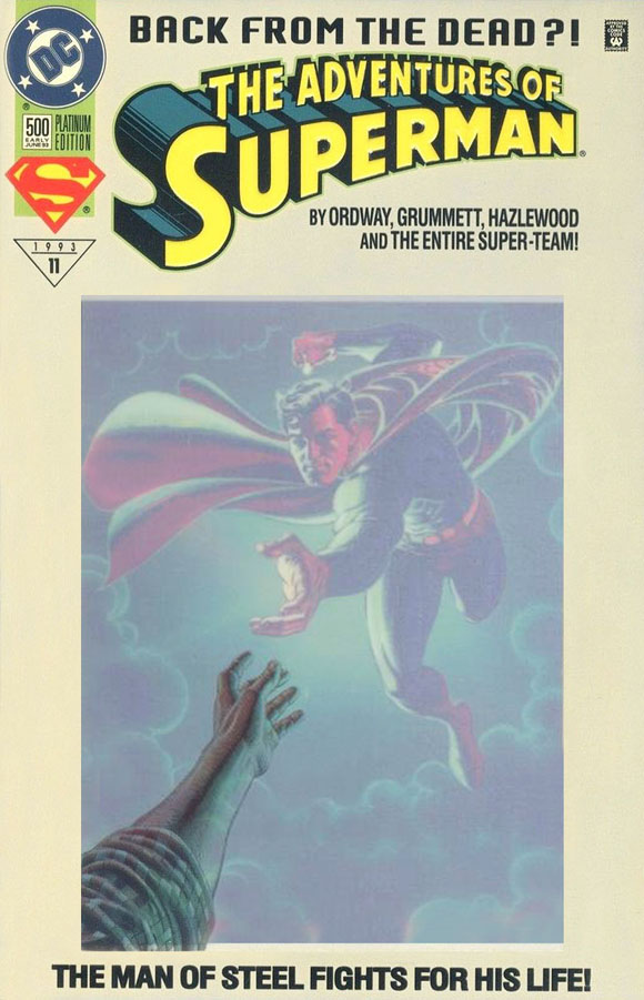 Adventures of Superman #500 Platinum Error Variant
