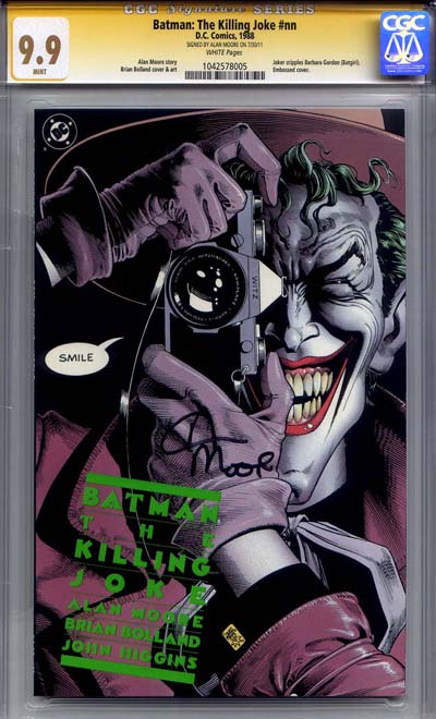 Alan Moore CGC 9.9 Signature Series The Killing Joke