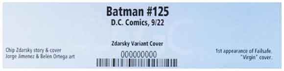 Batman #125 Chip Zdarsky 1:250 Retailer Incentive CGC label