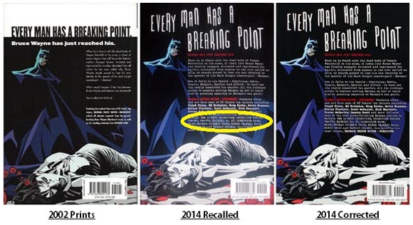 Batman Bruce Wayne Murderer TPB Rear Covers