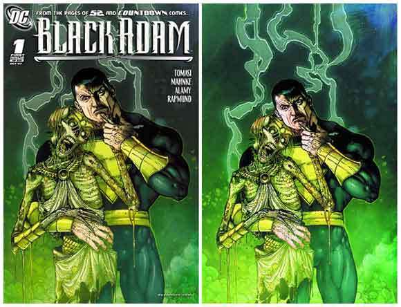 Black Adam #1 Regular Edition front cover and color art