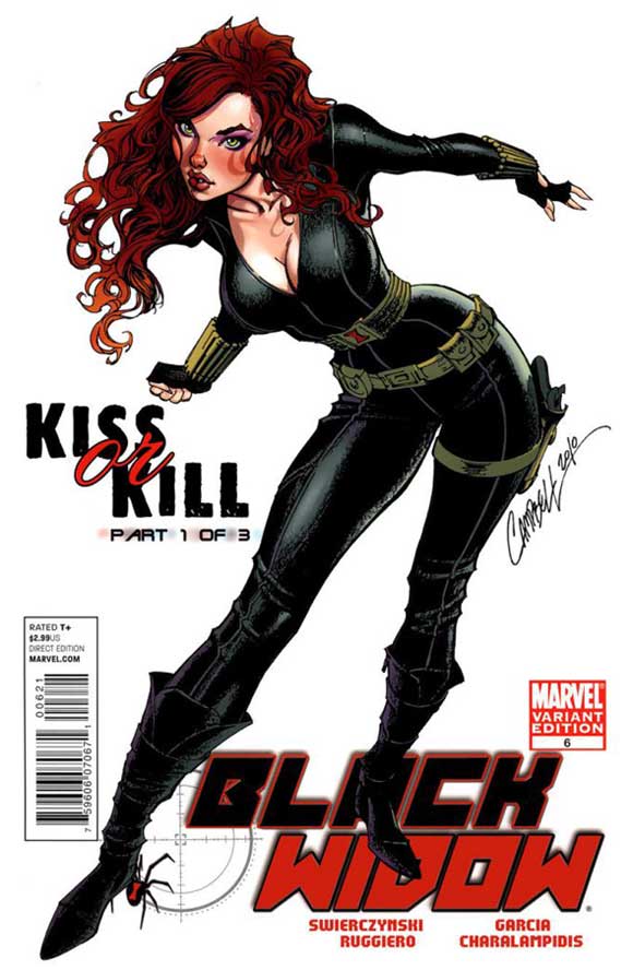 Rare Comics Black Widow 6 Scott J Campbell