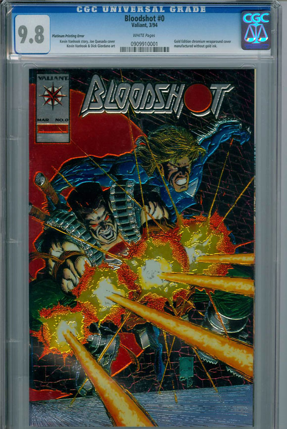 Bloodshot #0 Error - Platinum CGC 9.8