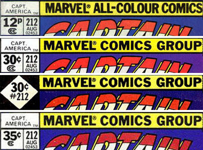 Captain America #212 variations