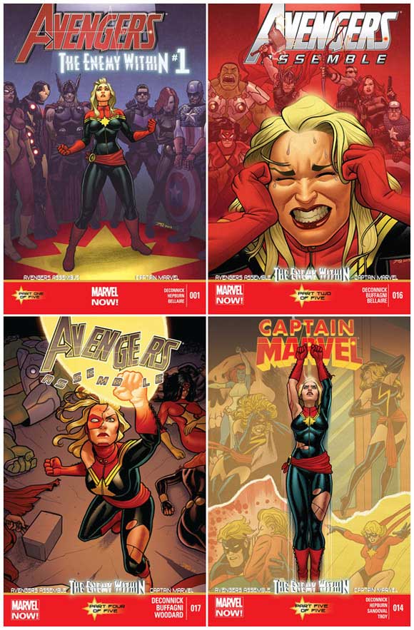 Captain Marvel / Avengers crossover: The Enemy Within other covers