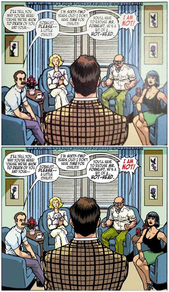 DC Presents Metal Men #1 Recalled Interior Comparison #2