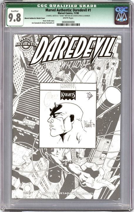 Daredevil #1 Authentix Sketch CGC