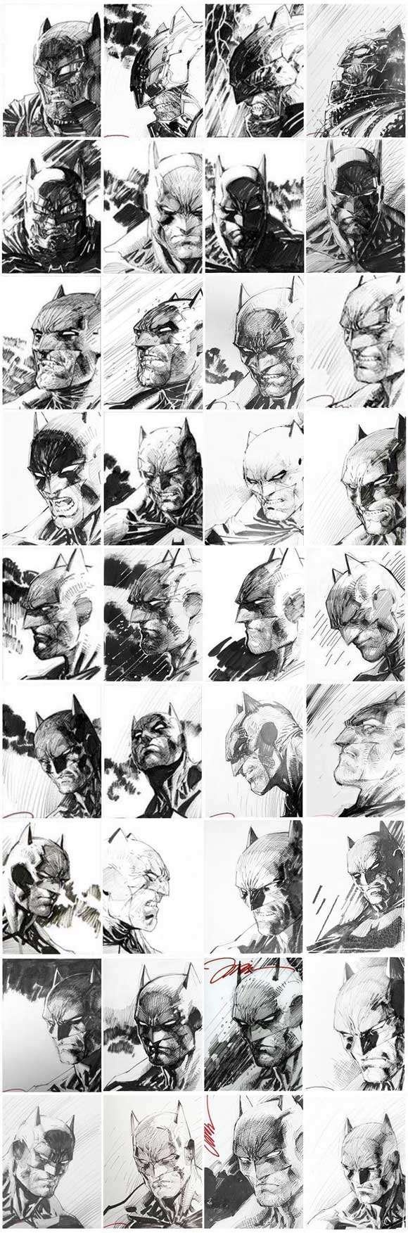 DarkKnight III 1 in 5000 Retailer Incentive Variant Sketches