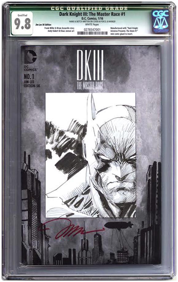 DarkKnight III 1 in 5000 Retailer Incentive Variant Sketched CGC Qualified