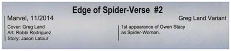 Edge Of Spider-Verse #2 Variant CBCS Label