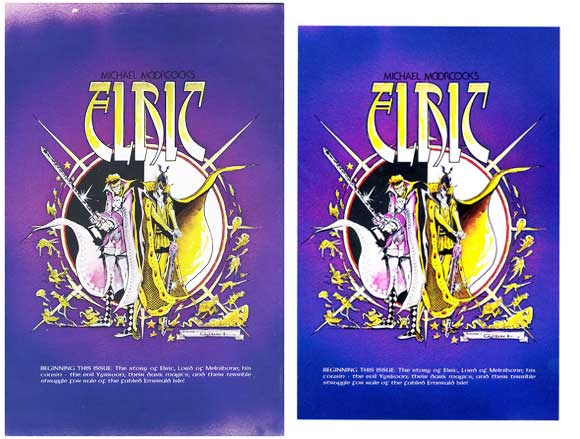 Elric #1 Back Cover Comparison: Error and revised