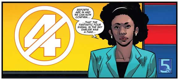 Fantastic Four #1 Interior: Fake news