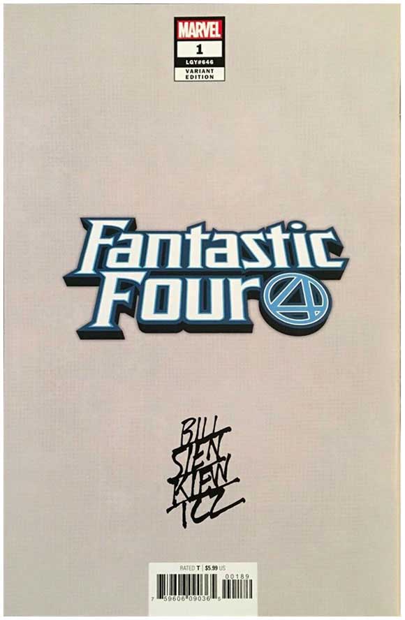 Fantastic Four #1 Sienkiewicz Exclusive : Back Cover