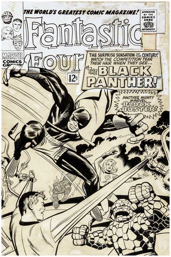 Fantastic Four #52 Unused Cover Art by Jack Kirby
