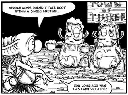 Farlaine The Goblin #1 Interior Panel - Town of Tinker