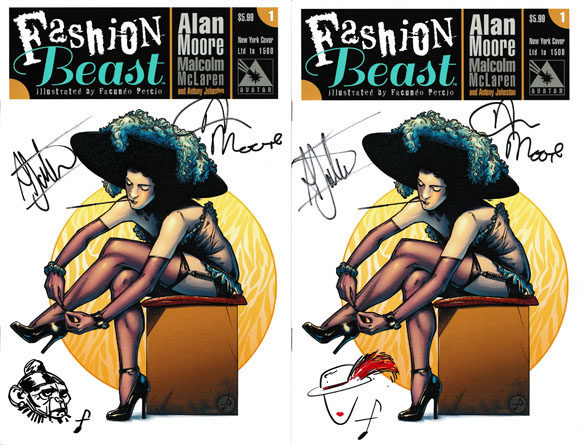 Fashion Beast #1 Lettered variants X and N