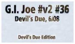 G.I. Joe V2 #36 DDP Staff Edition CGC label extract