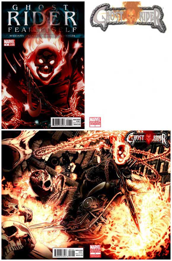 Ghost Rider #1 Standard, Blank cover and Arturo Lozzi covers 2011