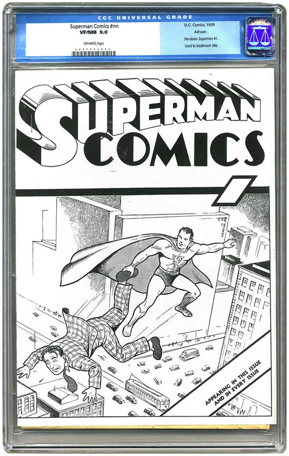 Golden Age Ashcans Superman Comics 1939