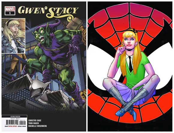 Gwen Stacy #1 Second print and C2E2 glow in the dark variants