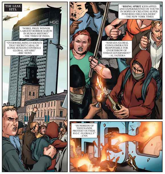 Harbinger #25 Interior Sample - news