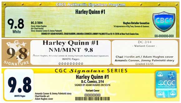 Harley Quinn #1 Adam Hughes 1:25 Retailer Incentive CGC CBCS PGX Labels