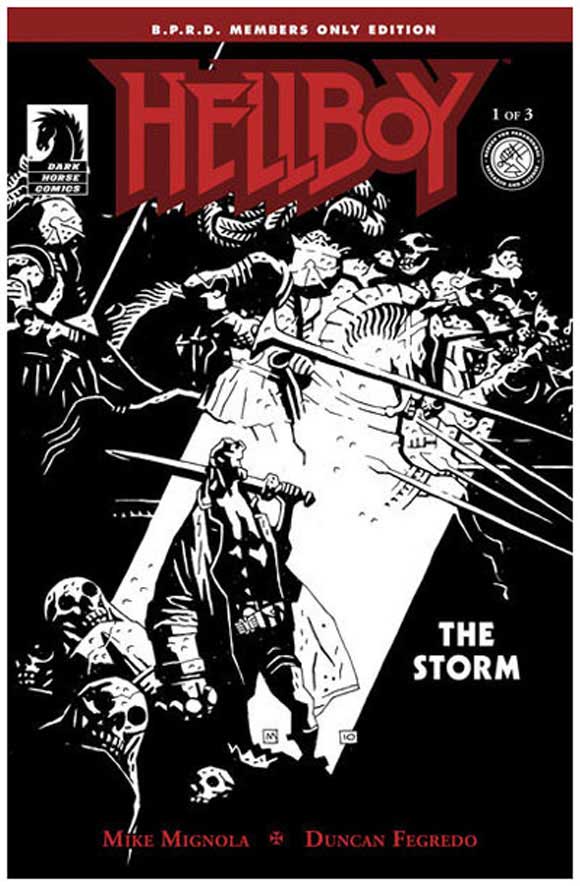 Hellboy: The Storm #1 B.P.R.D. Fan Club Sketch Edition Cover
