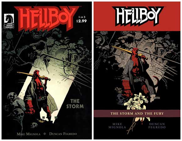 Hellboy: The Storm #1 Regular Cover and Trade Paper Back Cover