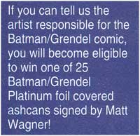 Hero Premiere Edition #2 Batman Grendel Silver Competition