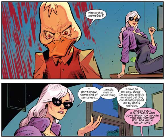 Howard The Duck #1 Panel: Cat and Duck talk
