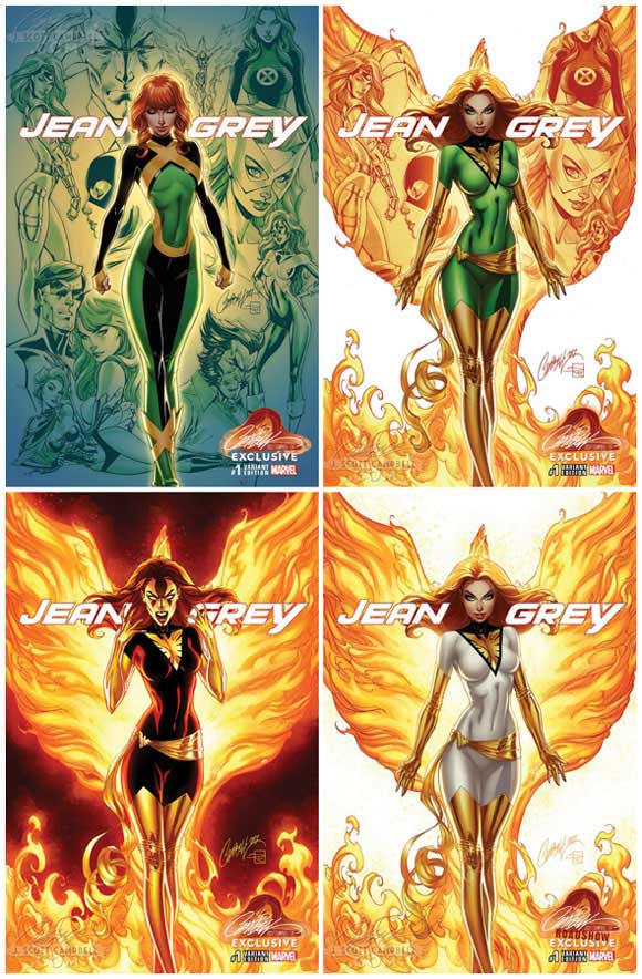 Jean Grey #1 JScottCampbell.com Editions A-D 