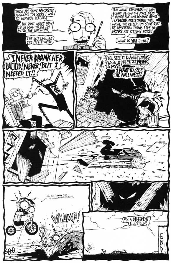 Johnny The Homicidal Maniac #1 Interior Sample: Ask a different question