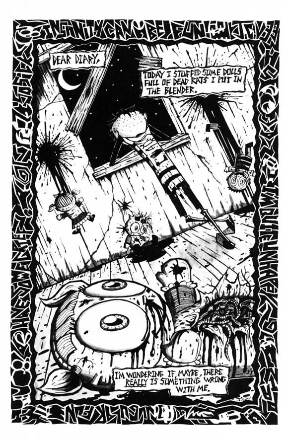 Johnny The Homicidal Maniac #1 Interior Sample: Diary