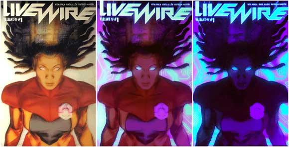 Livewire #1 Glass Variant glows in the dark pictures