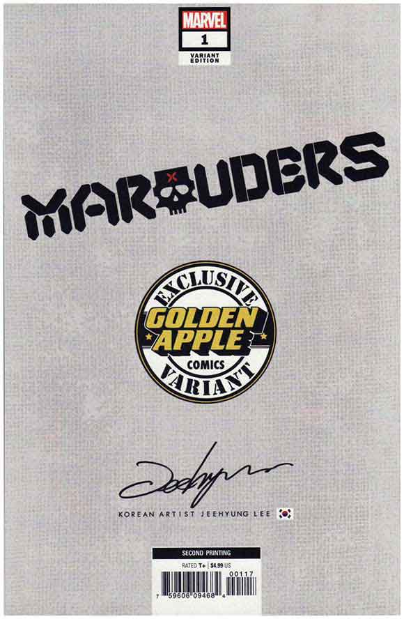 Marauders #1 Dauterman 2nd Print Error Variant back cover